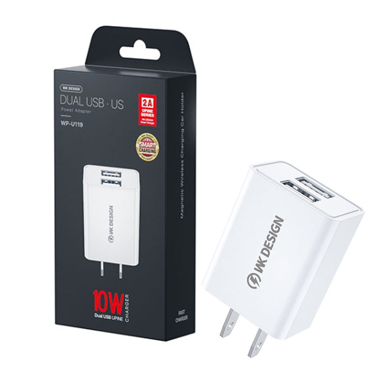 Remax Wk Dual Usb Fast Mobile Charger Wp-u119 Us Pin Remax Wk Dual Usb Fast Mobile Charger Wp-u119 Us Pin